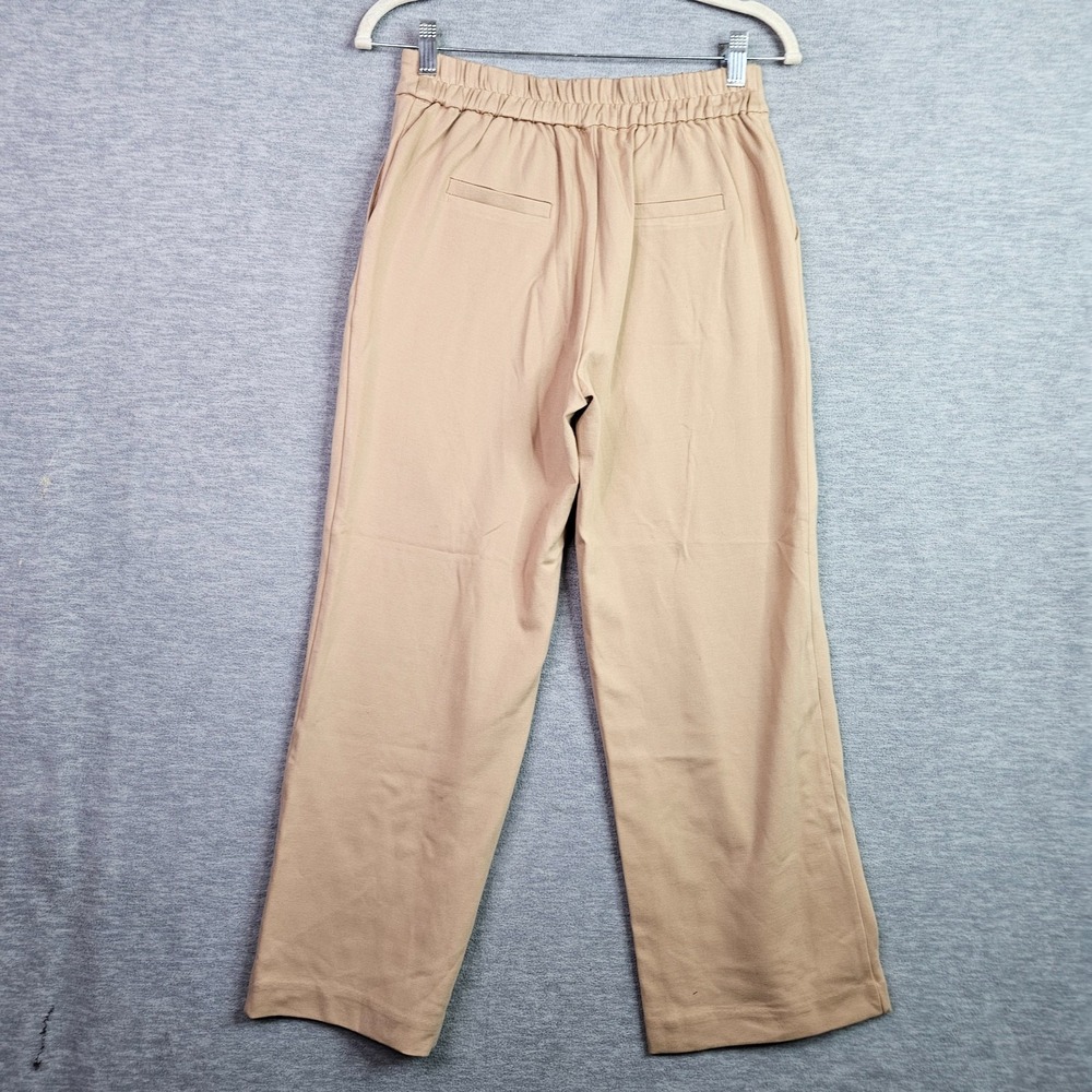 Petite Principle Pants Women Size SP Beige Straight Leg Pull On Stretch - Picture 2 of 9
